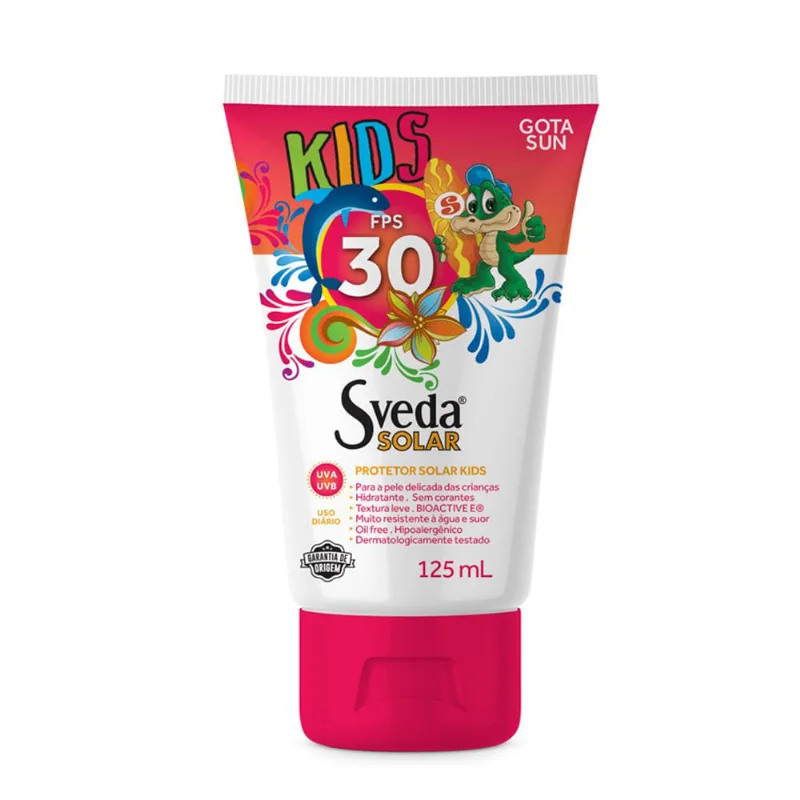 Protetor Solar Sveda Kids FPS30 125ml - Sveda - Beleza E Perfumaria