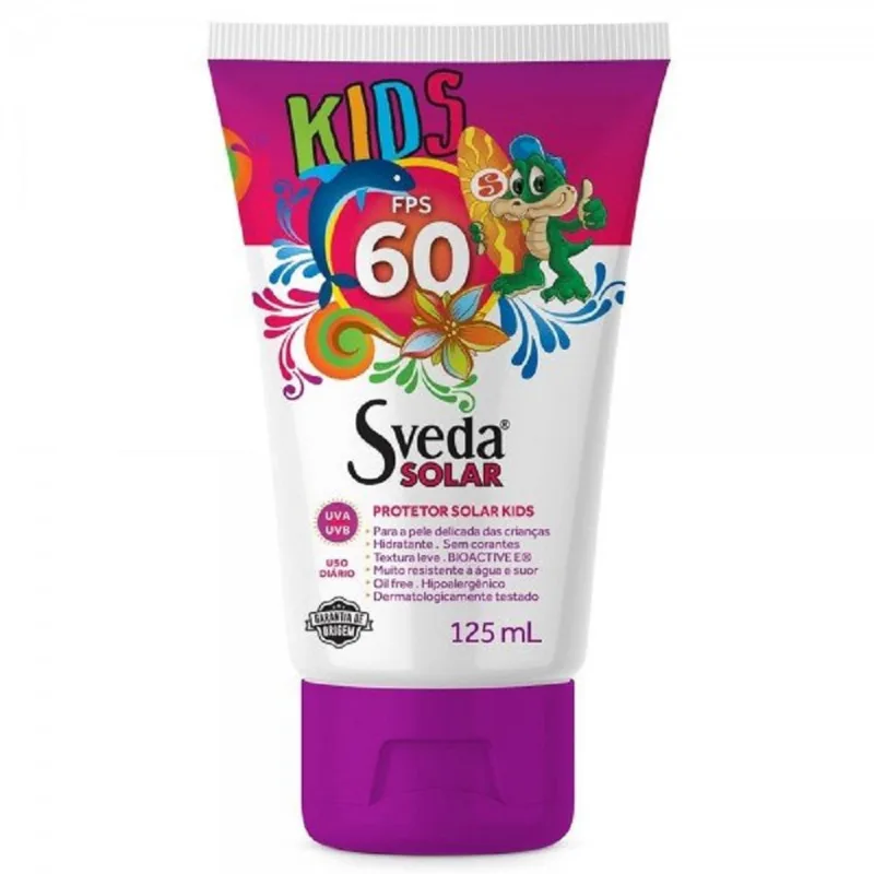 Protetor Solar Sveda Kids FPS60 125ml Protetor Solar Sveda Solar FPS60 Kids 125ml - Sveda - Beleza E Perfumaria