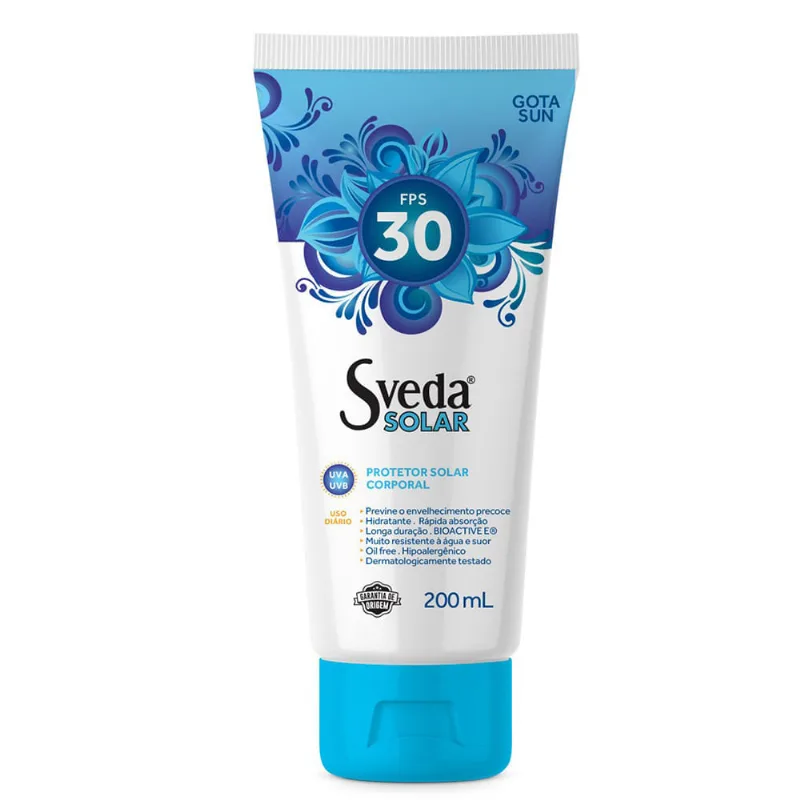 Protetor Solar Sveda FPS30 200ml - Sveda - Beleza E Perfumaria