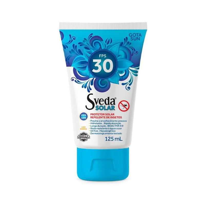 Protetor Solar Repelente de Insetos Sveda Solar FPS30 125ml