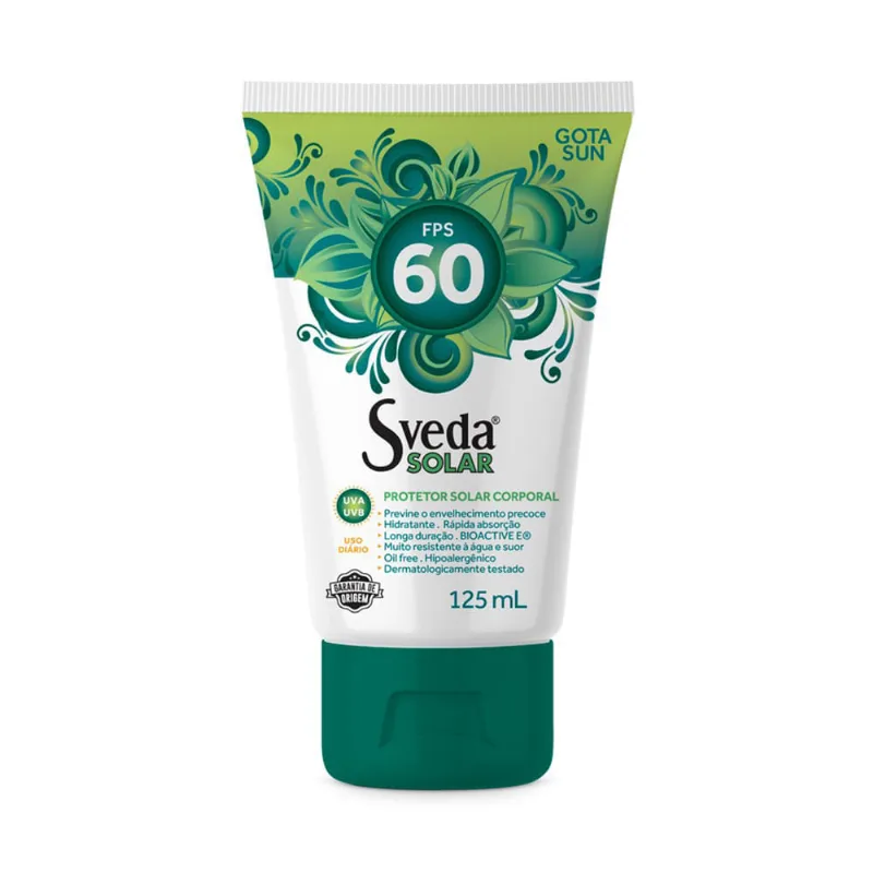 Protetor Solar Sveda FPS60 125ml - Sveda - Beleza E Perfumaria