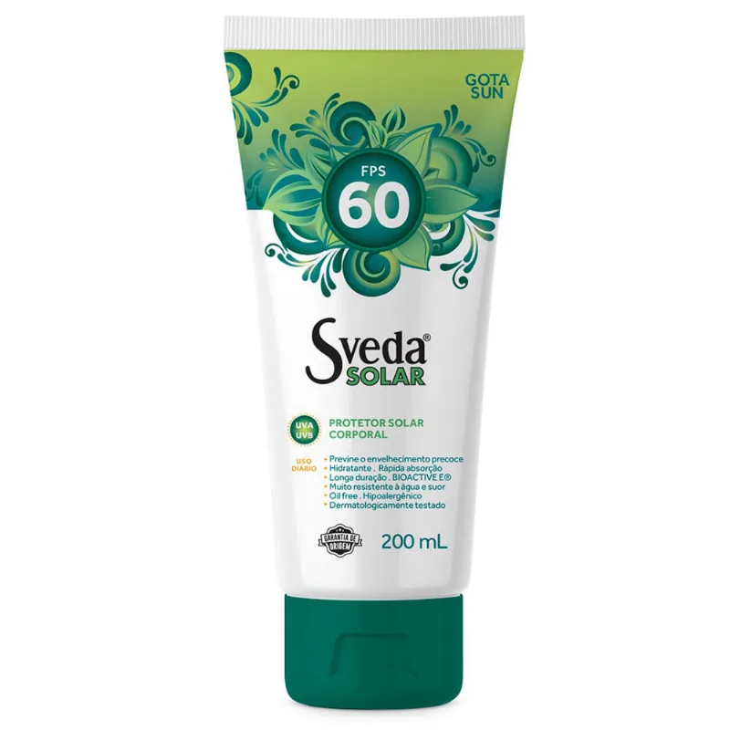 Protetor Solar Sveda FPS60 200ml - Sveda - Beleza E Perfumaria