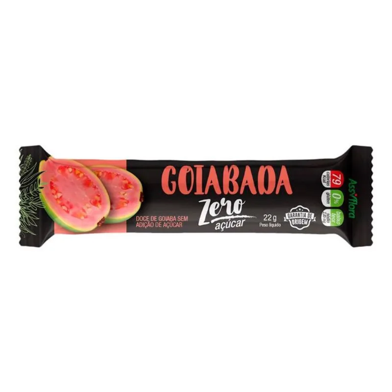 Barrinha Assiflora Zero Açucar Sabor Goiaba 22g