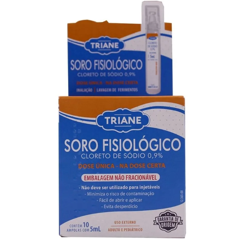 Soro Fisiológico Triane 5ml 10 Ampolas