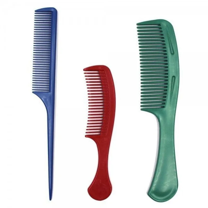 Pente Para Cabelo Sveda Hair De Plastico 3 Unidades