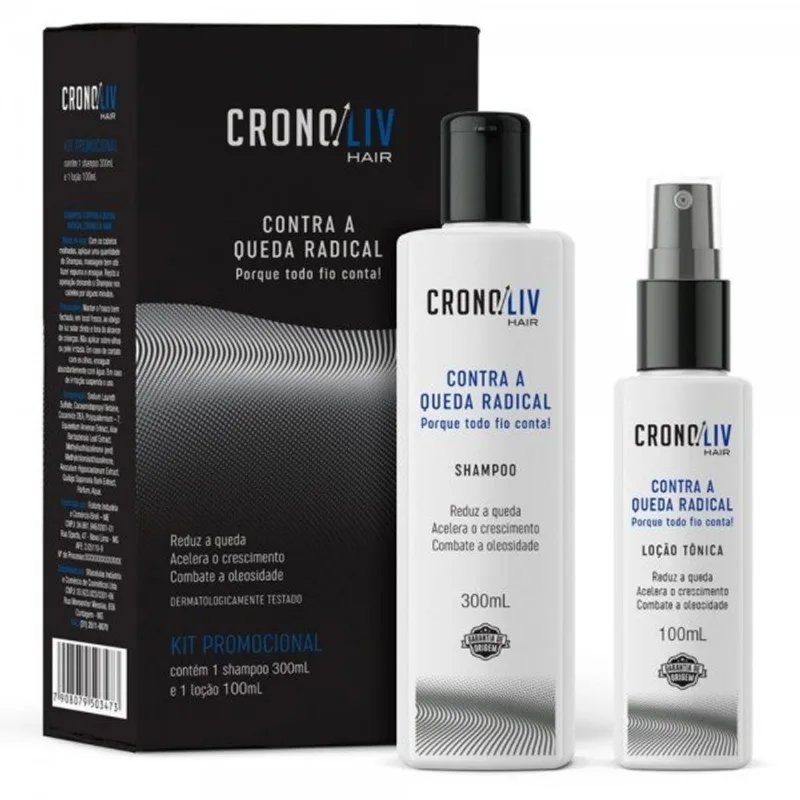 Kit Shampoo + Loção Cronoliv Contra Queda Radical.