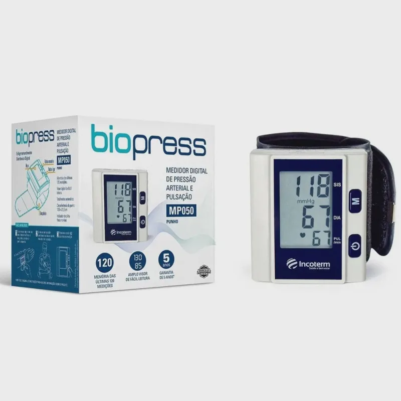 Aparelho de Pressão Digital Biopress Punho MP050 - Não Disponível - Saúde E Bem Estar