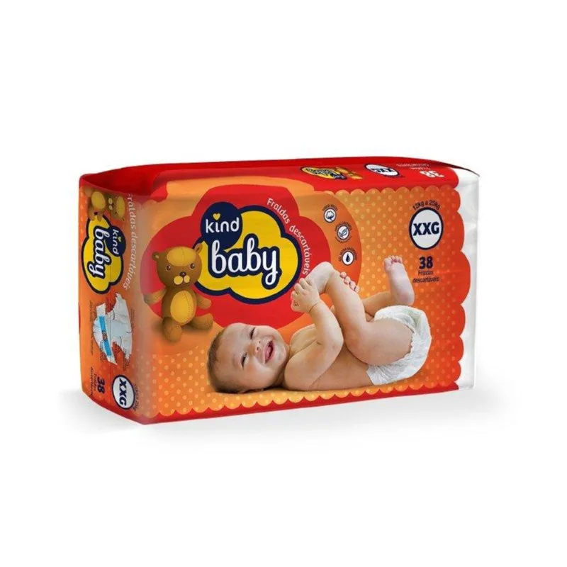 Fralda Kind Baby Xxg 38 unidades