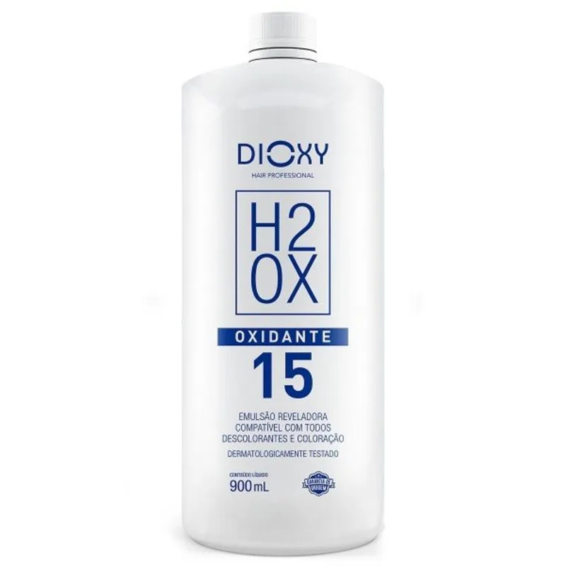 Emulsão Reveladora Dioxy Hair Cremosa Volume 15 900ml ?gua Oxigenada Dioxy Hair Cremosa Volume 15 900ml