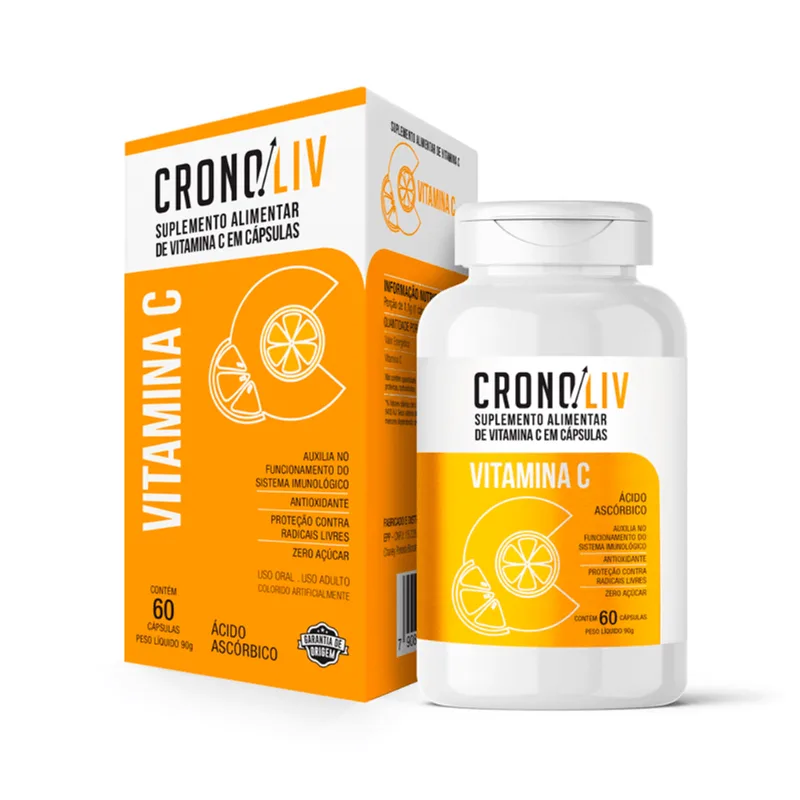 Suplemento Alimentar Cronoliv Vitamina C 60 Cápsulas