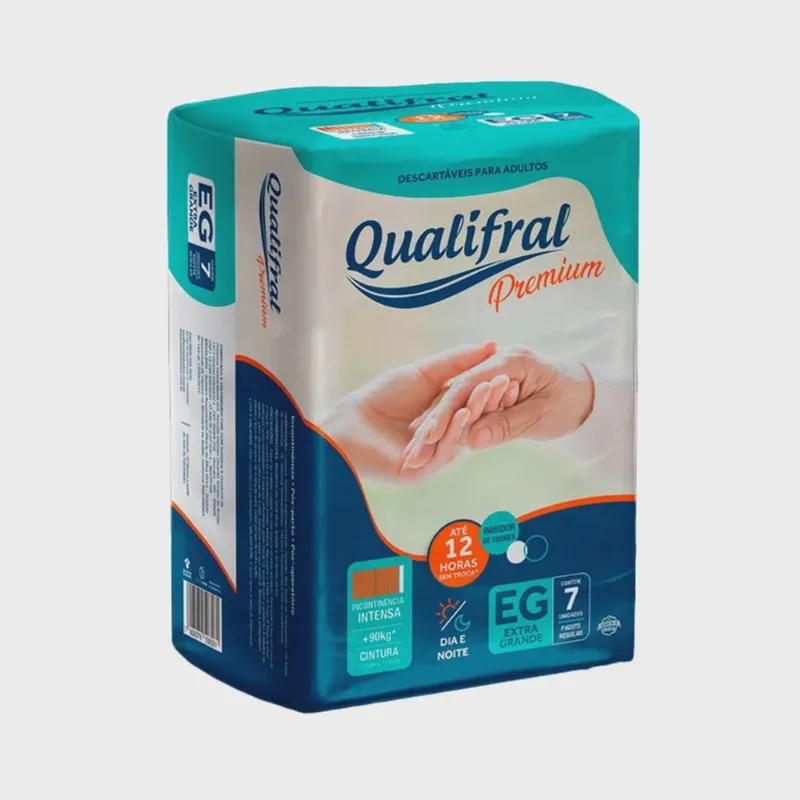Fralda Geriátrica Qualifral Premium eg 7 Unidades