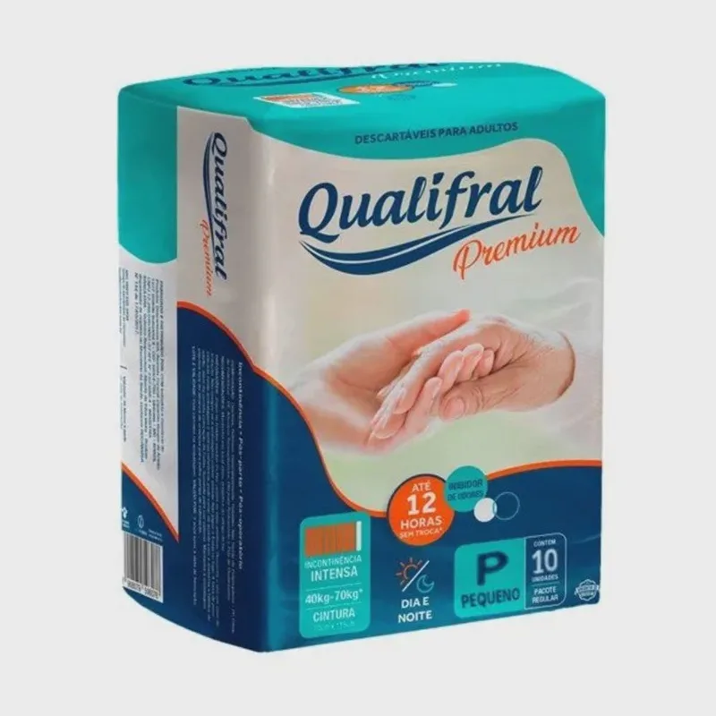 Fralda Geriátrica Qualifral Premium P 10 Unidades