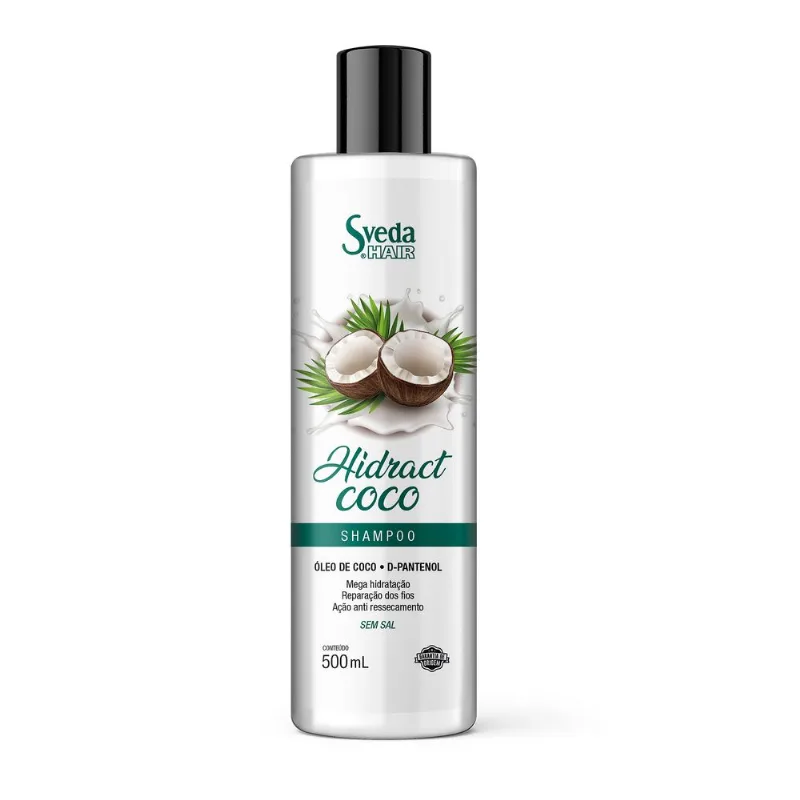Shampoo Sveda Hair Hidract Coco 500ml Shampoo Sveda Hair Coconut ?leo de Coco e D-Pantenol 500ml