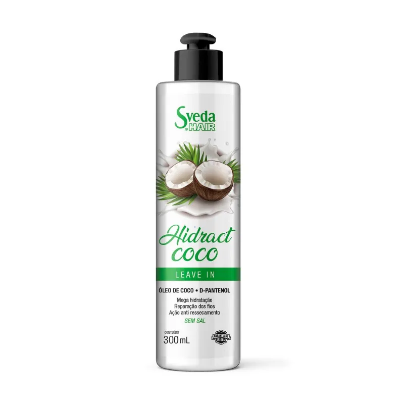 Leave In Sveda Hair Hidract Coco 300ml Leave In Sveda Hair Coconut ?leo de Coco e D-Pantenol 300ml