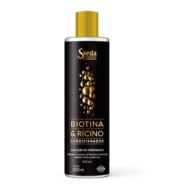 Condicionador Sveda Hair Biotina e Rícino 500ml Condicionador Sveda Hair Biotina e R?cino 500ml