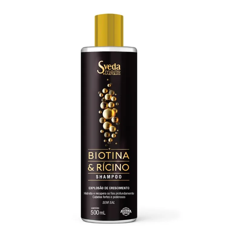 Shampoo Sveda Hair Biotina e Rícino 500ml Shampoo Sveda Hair Biotina e R?cino 500ml
