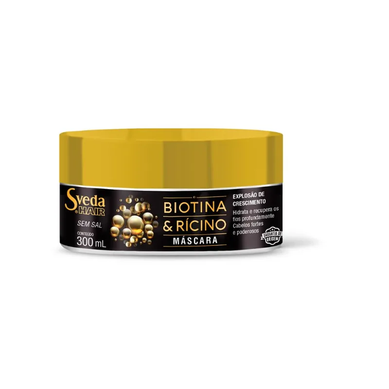 Máscara Capilar Sveda Hair Biotina e Rícino 300g M?scara Capilar Sveda Hair Biotina e R?cino 300g