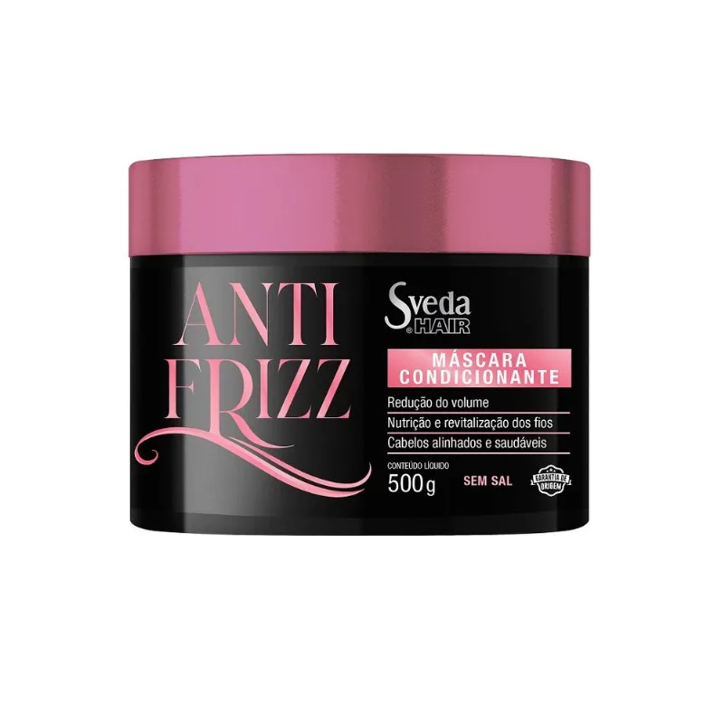 Máscara Capilar Sveda Hair Condicionante Antifrizz 500g