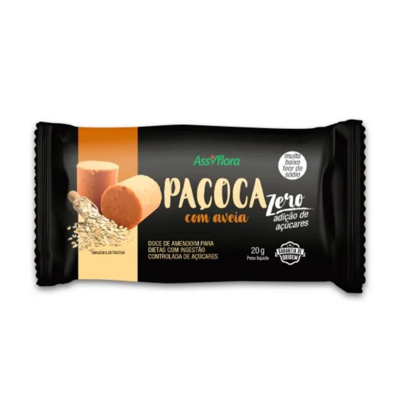 Doce de Amendoin Assiflora Sabor Paçoca com Aveia 20g