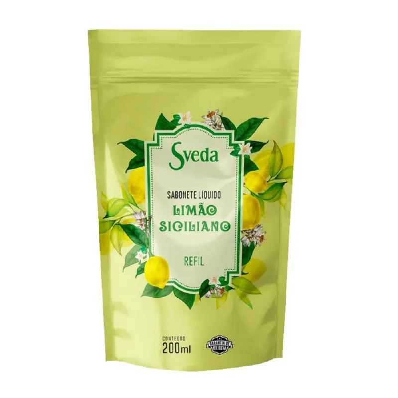 Refil Sabonete Líquido Sveda Limão Siciliano 200ml