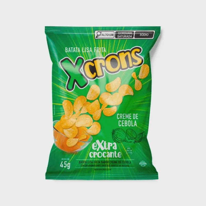 Batata Xcrons Lisa 45g Creme de Cebola Extra Crocante