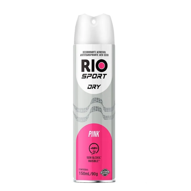 Antitranspirante Aerossol Pink Rio Sport 48 Horas 150ml