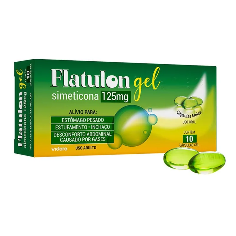 Flatulon Gel 125mg 10 Cápsulas Moles