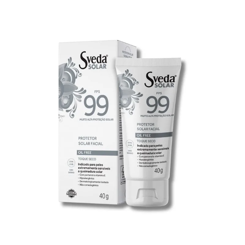 Protetor Solar Facial Sveda Fps99 40g - Sveda - Beleza E Perfumaria
