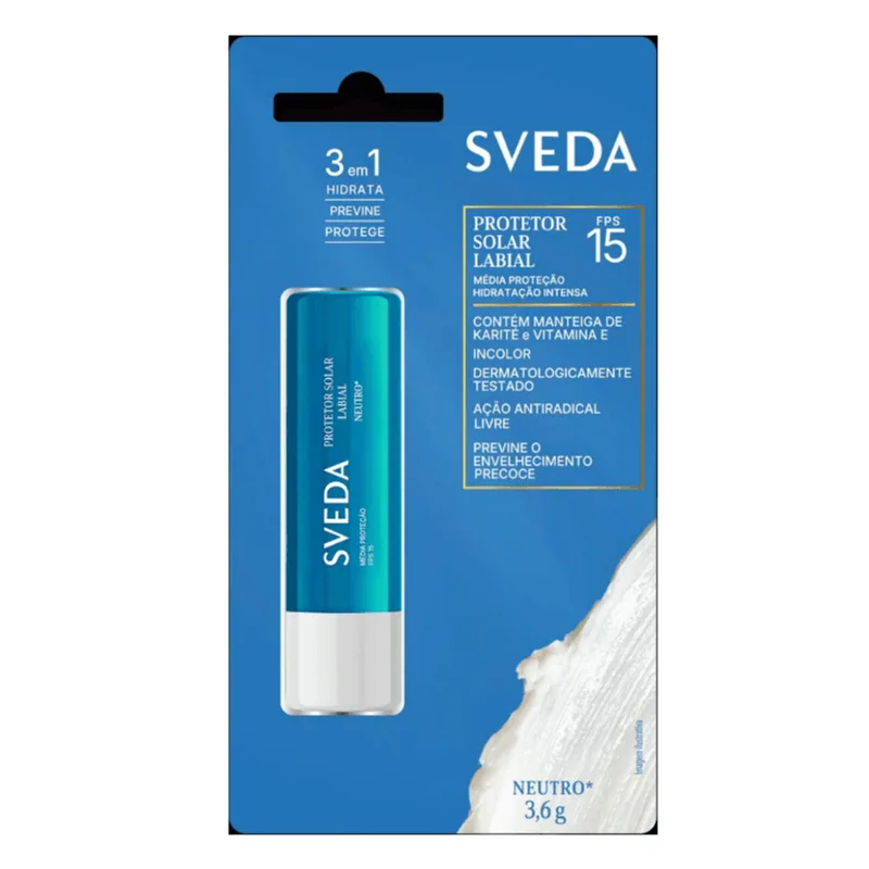 Protetor Labial Sveda Neutro FPS15 3,6g