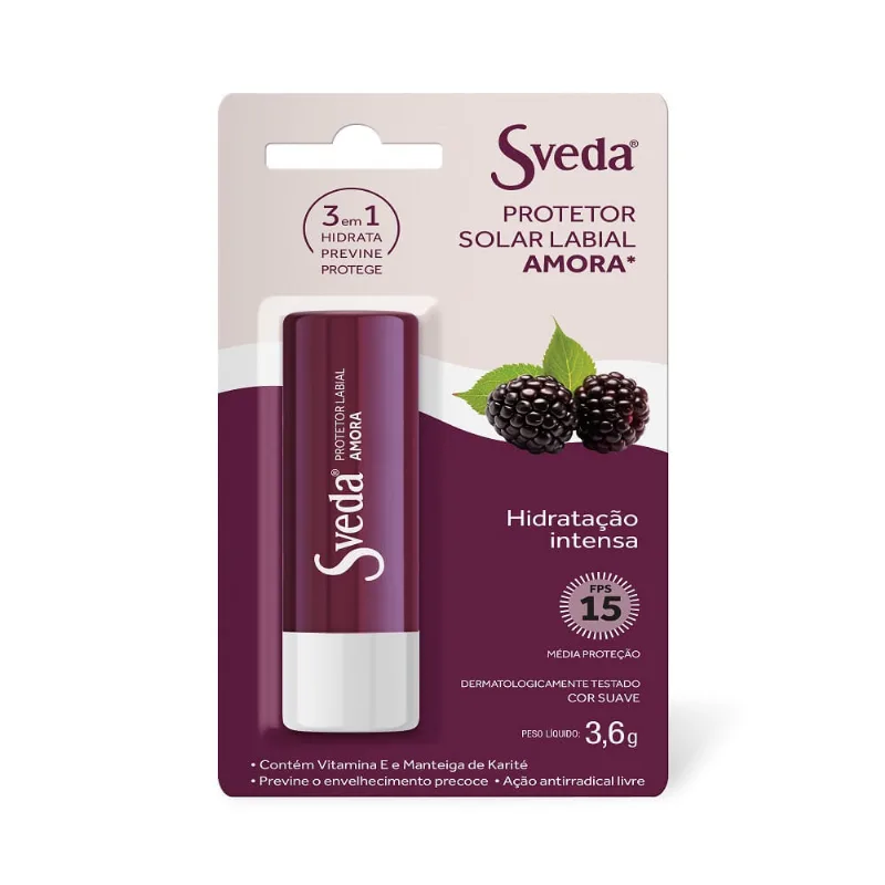 Protetor Labial Sveda Amora FPS15 3,6g