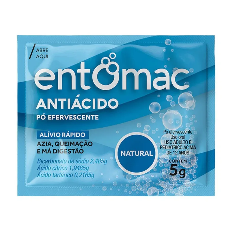 Antiácido Entomac Pó Efervescente Sabor Natural 5g