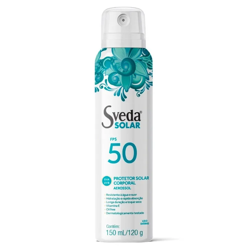 Protetor Solar Corporal Aerossol Sveda Fps50 150ml - Sveda - Beleza E Perfumaria