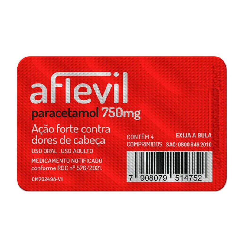 Aflevil 750mg 4 Comprimidos