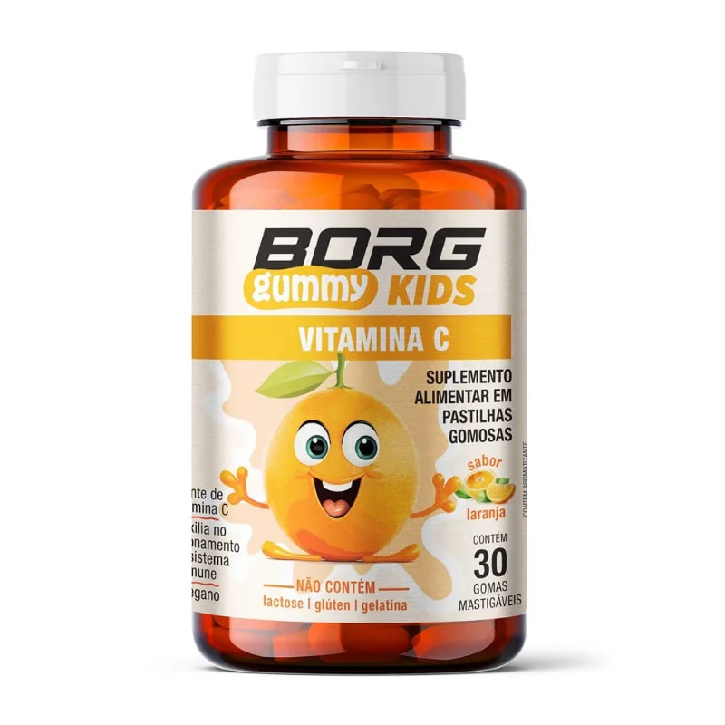 Borg Pastilhas Gummy Kids Vitamina C Sabor Laranja 30 Unidades