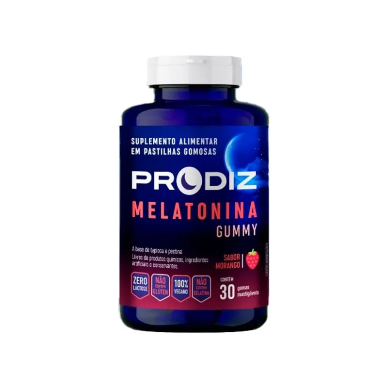 Prodiz Melatonina Gummy Sabor Morango Mlabb 30 Gomas - Mlabb - Suplementos Alimentares