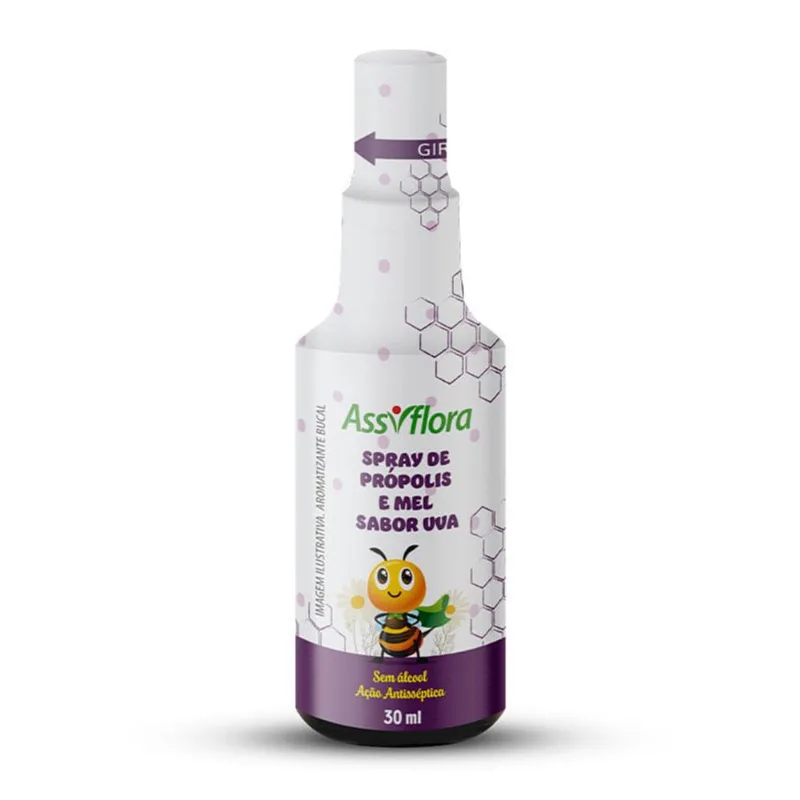 Spray de Própolis e Mel Assiflora Kids Sabor Uva 30ml