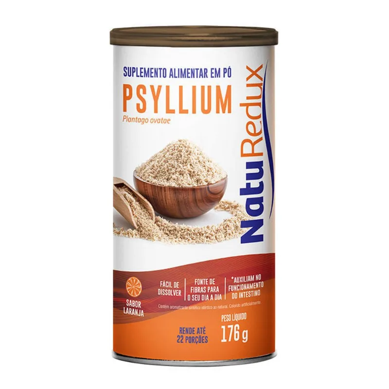 Suplemento Alimentar Naturedux Psyllium Sabor Laranja 176g