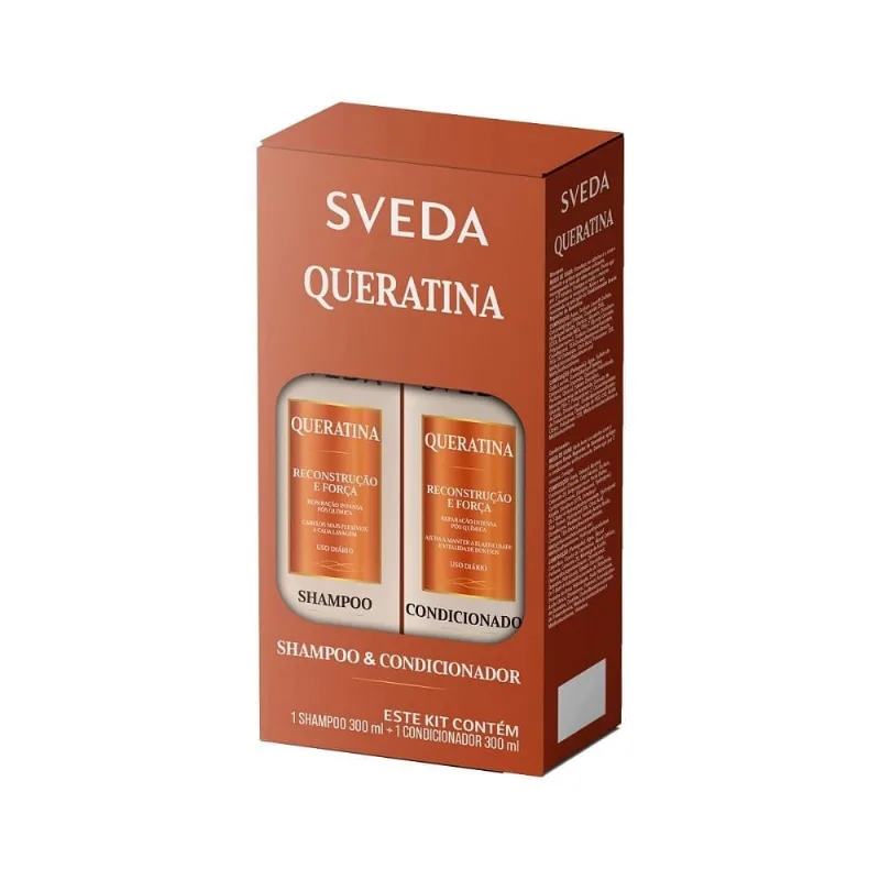 Kit Sveda Hair Queratina Shampoo + Condicionador 300ml Cada