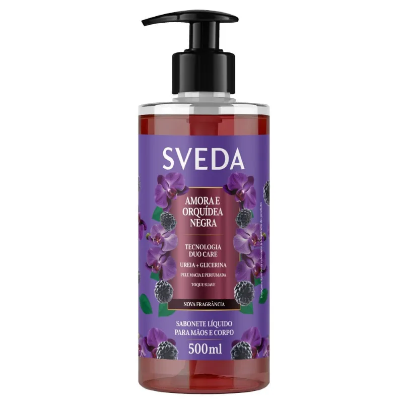 Sabonete Líquido Sveda Amora Orquídea Negra 500ml