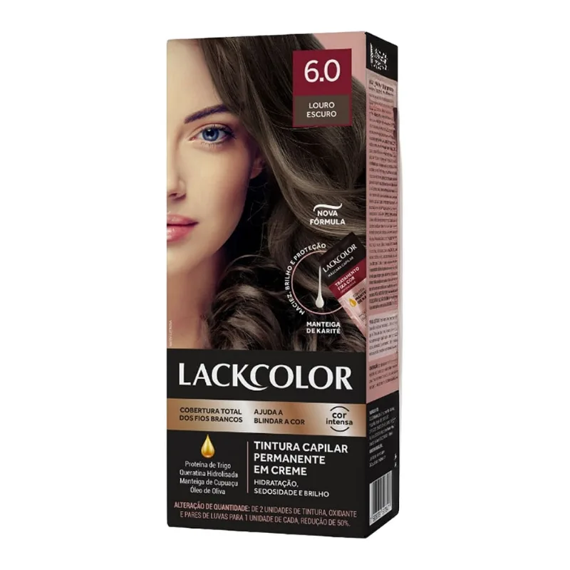 Tintura Capilar Lack Color Creme Kit 6.0 Louro Escuro