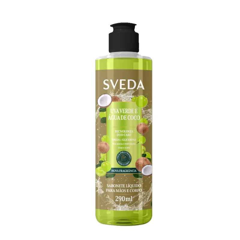 Sabonete Líquido Sveda Uva Verde e Água de Coco 290ml