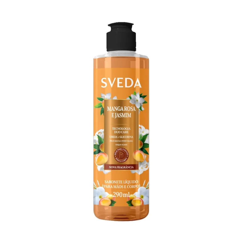 Sabonete Líquido Sveda Manga Rosa e Jasmim 290ml