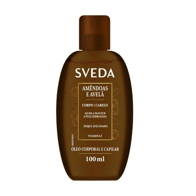 Óleo Corporal e Capilar Sveda Amêndoas e Avelã 100ml