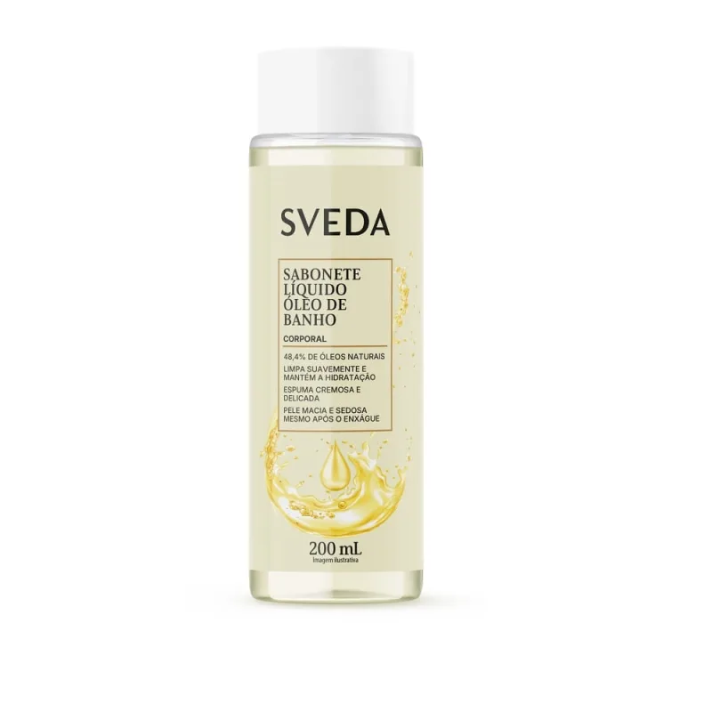 Sabonete Líquido Óleo de Banho Corporal Sveda 200ml - Sveda - Beleza E Perfumaria