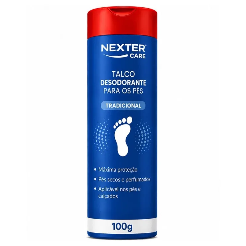 Talco Desodorante Para os Pés Nexter Care Tradicional 100g