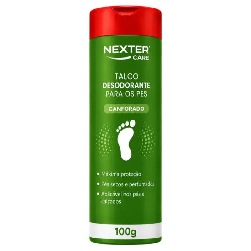 Talco Desodorante Para os Pés Nexter Care Canforado 100g