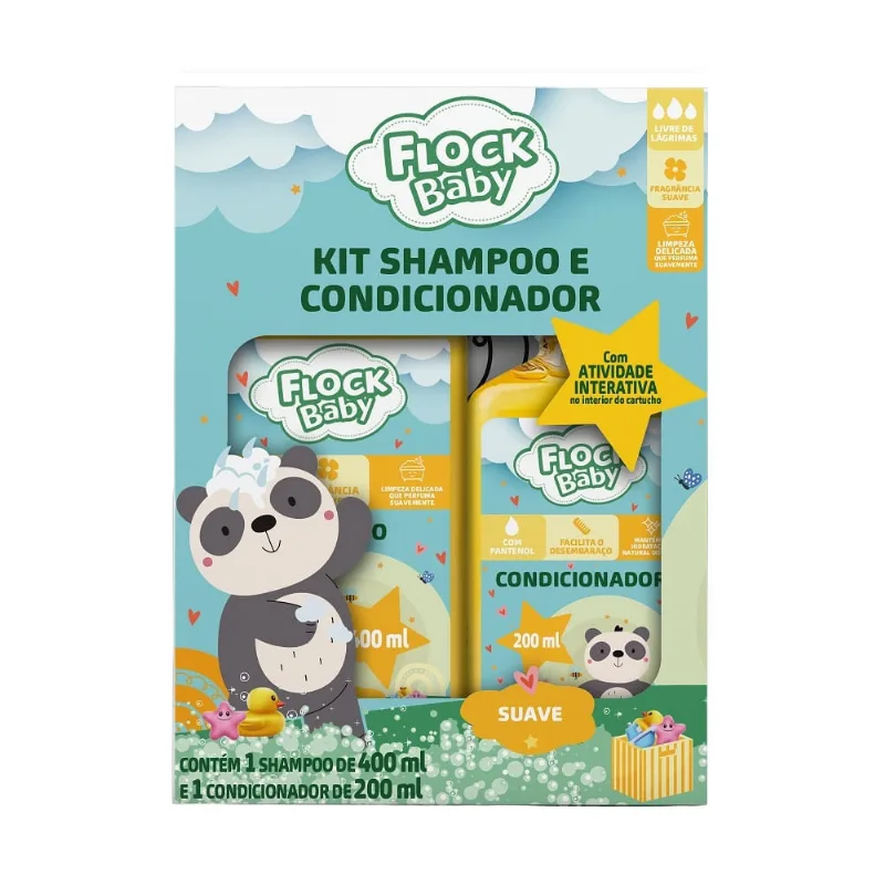 Kit Flock Baby Suave Shampoo 400ml + Condicionador 200ml