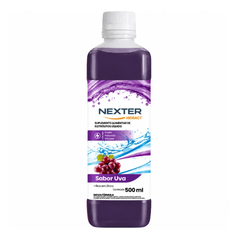 Suplemento Alimentar Líquido Hidract Nexter Sabor Uva 500ml