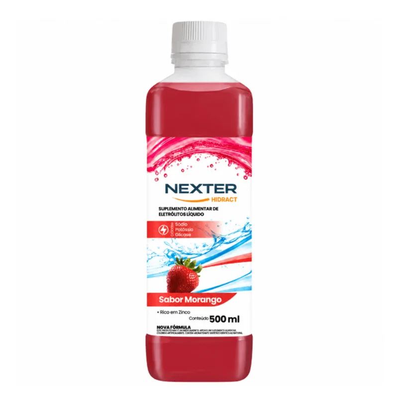 Suplemento Alimentar Líquido Hidract Nexter Sabor Morango 500ml