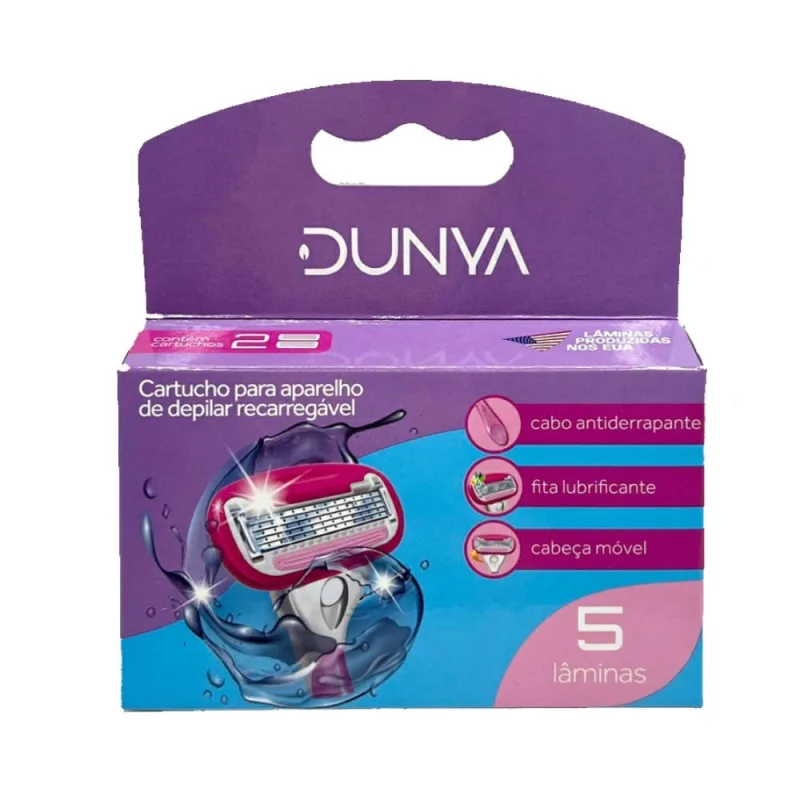 Carga Para Aparelho De Depilar Feminino Dunya 2 Unidades - DUNYA - Higiene E Cuidados Pessoais